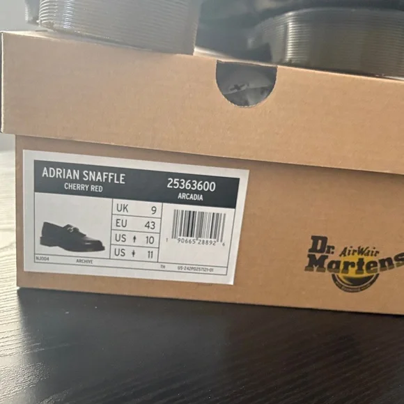 Dr. Martens Dark Brown Loafers with Gold Buckle - Picture 5 of 6